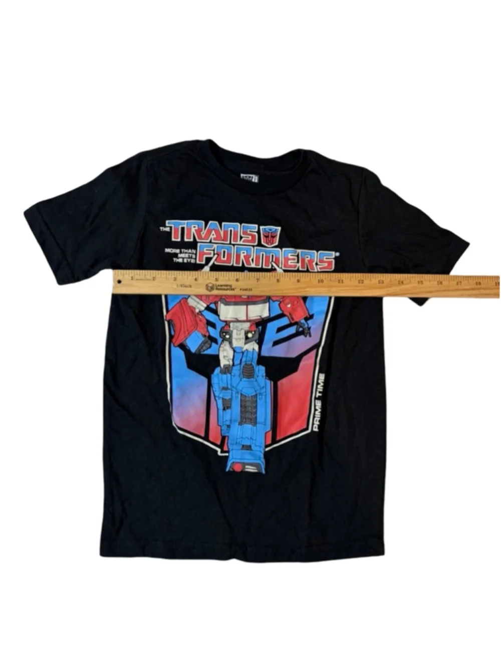 Transformers Optimus Prime Graphic T Shirt Boys 6 7 Black Autobot Tee